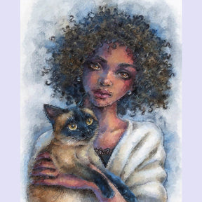 Paint By Numbers -Lady and Cat