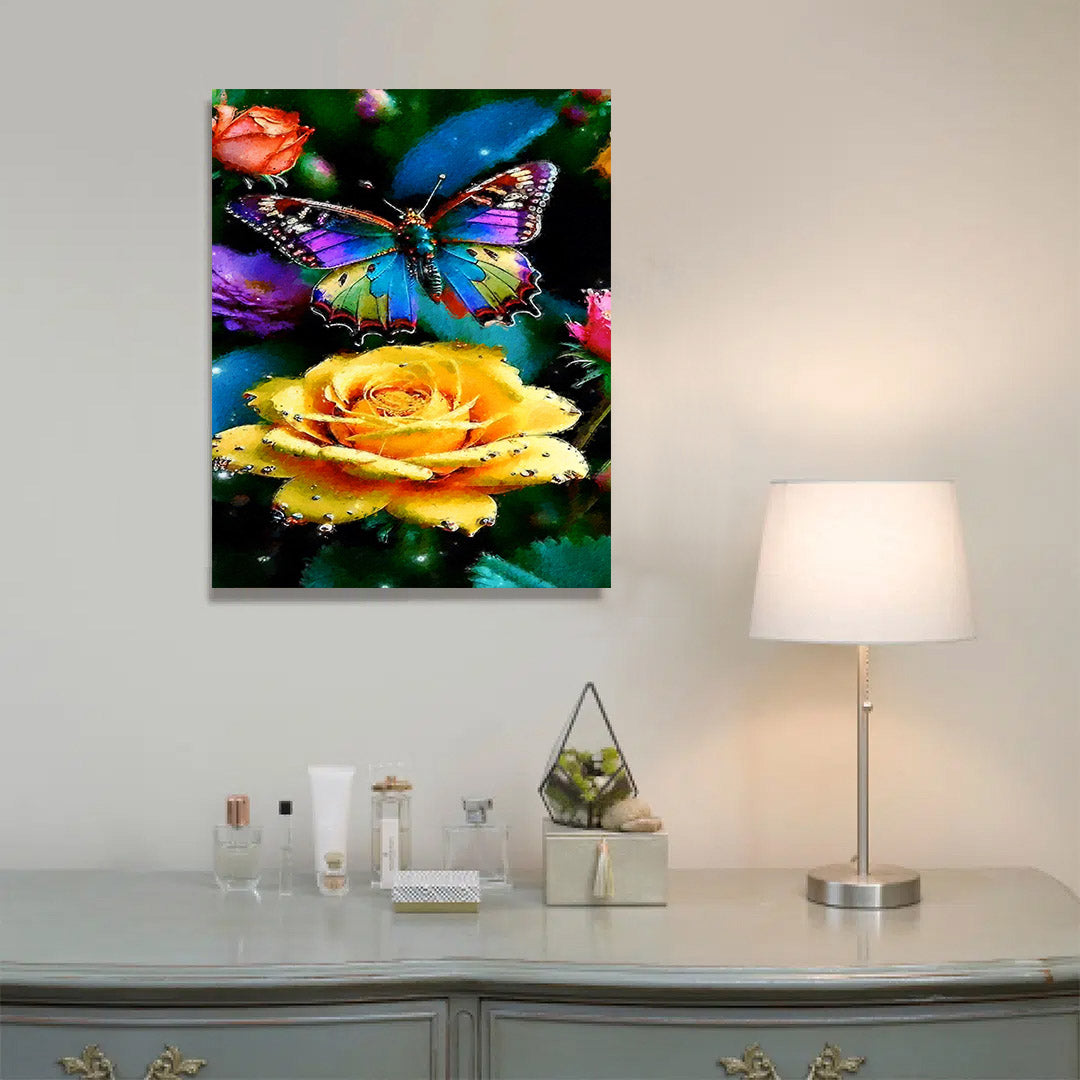 Paint By Numbers -Butterfly Flower