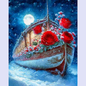 Paint By Numbers -Rose Boat