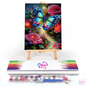 Paint By Numbers - Flower and Butterfly