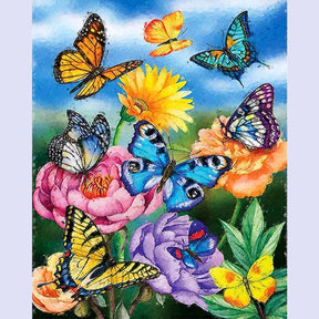 Paint By Numbers - Flower and Butterfly