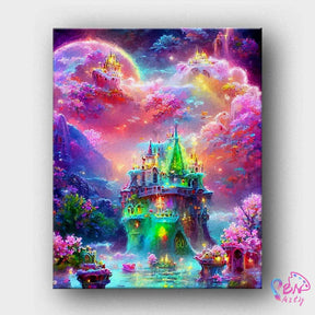 Paint By Numbers -Rainbow and Castle