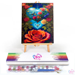 Paint By Numbers - Rose and Butterfly