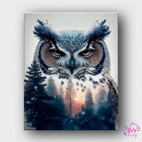 Paint By Numbers -Owl and Forest