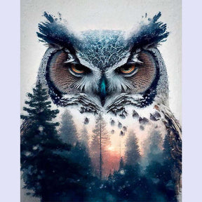 Paint By Numbers -Owl and Forest