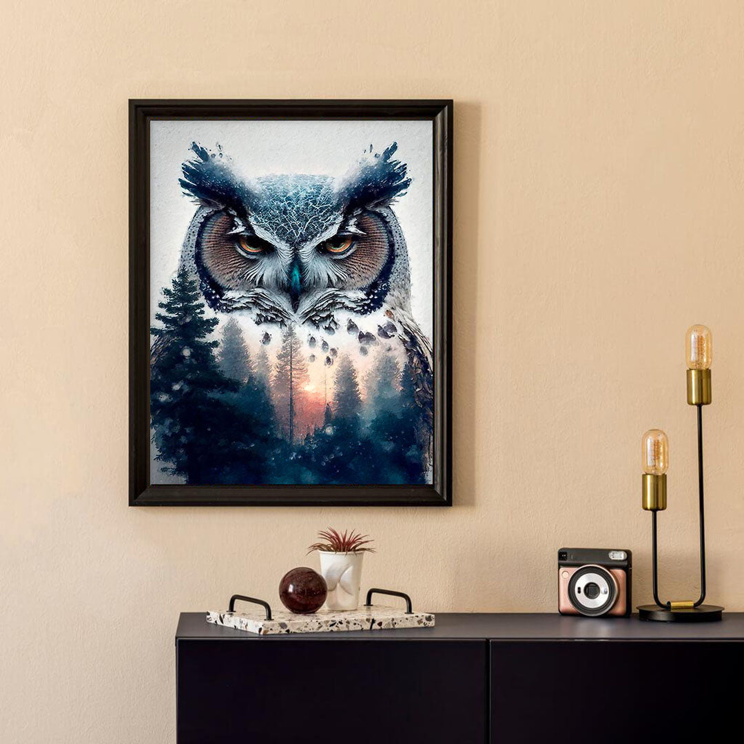 Paint By Numbers -Owl and Forest