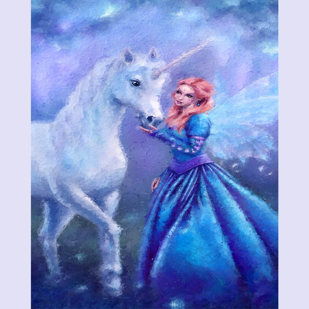 Paint By Numbers -Princess and Unicorn