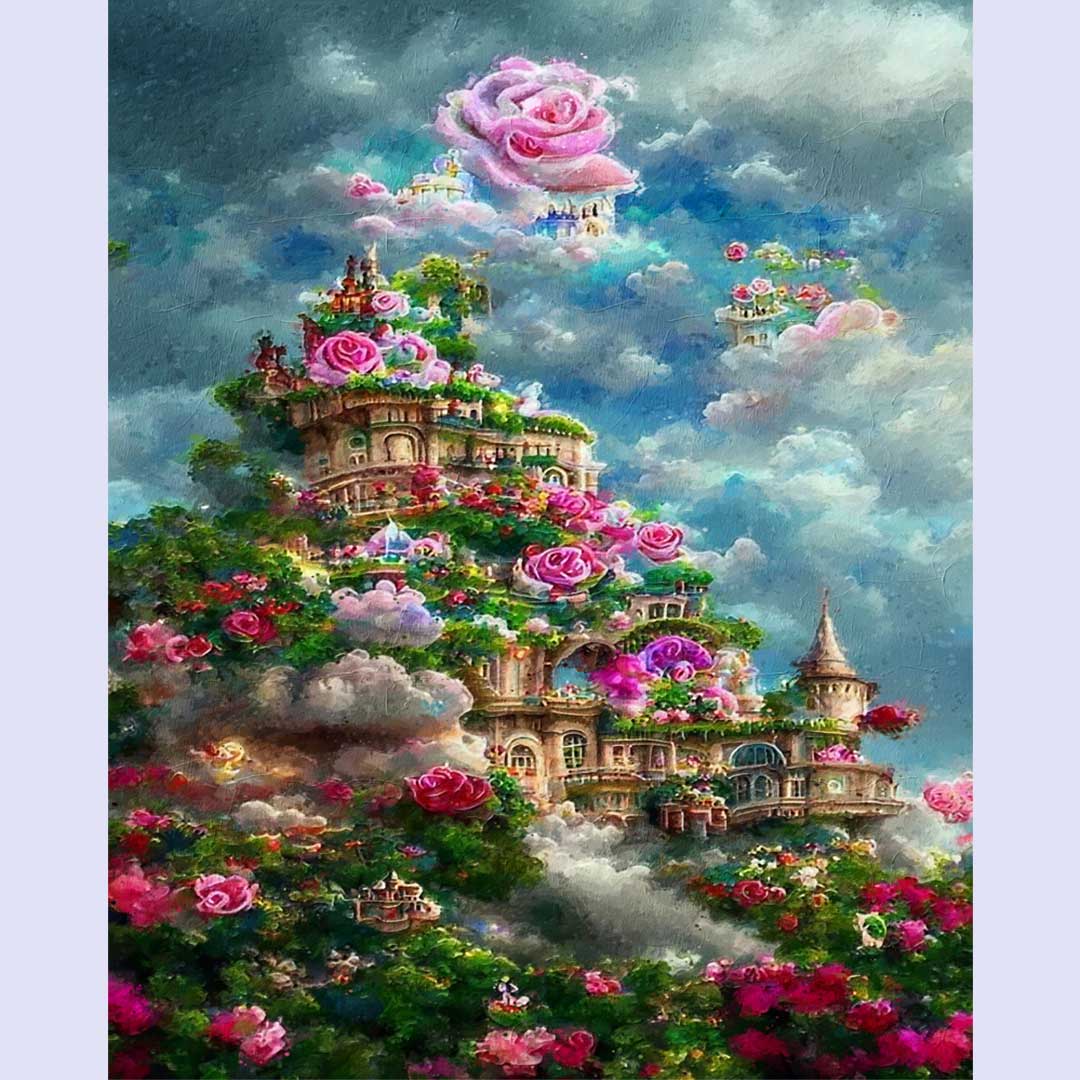 Paint By Numbers -Rose Castle