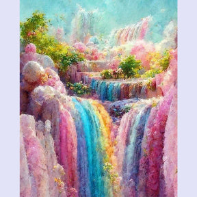 Paint By Numbers -Rainbow Waterfall