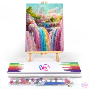 Paint By Numbers -Rainbow Waterfall