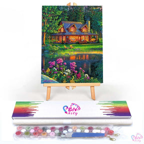 Paint By Numbers -Forest Cabin