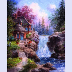 Paint By Numbers -Forest Cabin