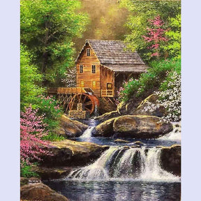 Paint By Numbers -Forest Cabin