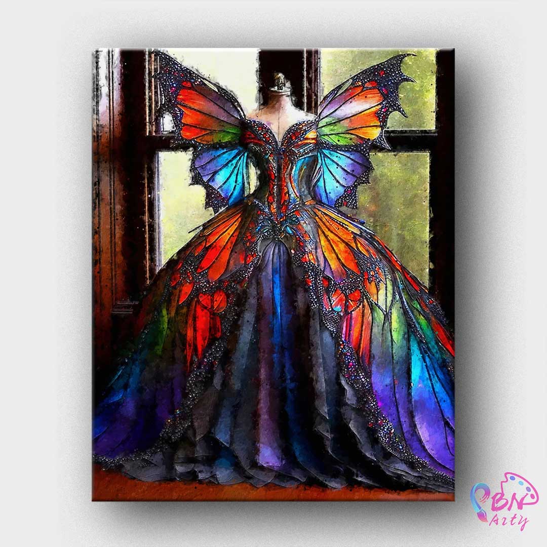 Paint By Numbers -Butterfly Dress