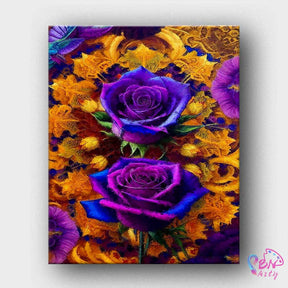 Paint By Numbers -Purple Roses