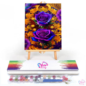 Paint By Numbers -Purple Roses