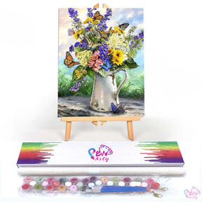 Paint By Numbers -Flowers and Butterflies