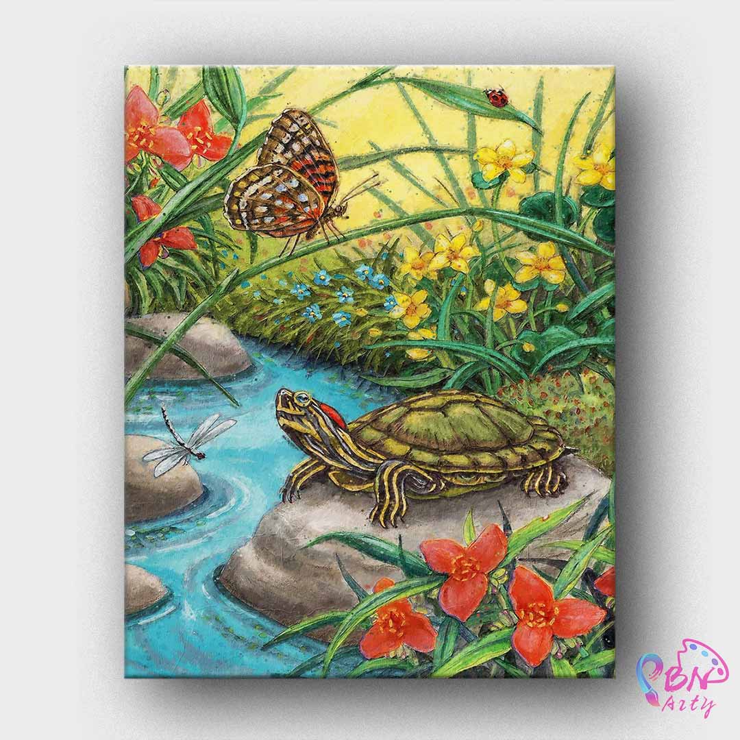 Paint By Numbers -Turtle and Butterfly