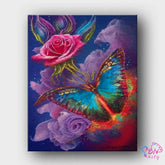 Paint By Numbers -Butterfly and Rose