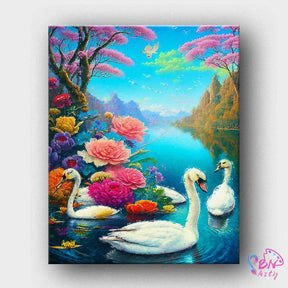 Paint By Numbers -Swan