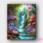 Paint By Numbers -Forest and butterflies