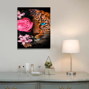 Paint By Numbers -Leopard and Roses