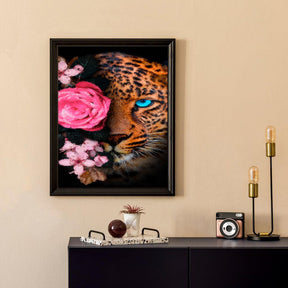 Paint By Numbers -Leopard and Roses