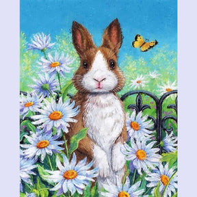 Paint By Numbers -Rabbit and Chrysanthemum