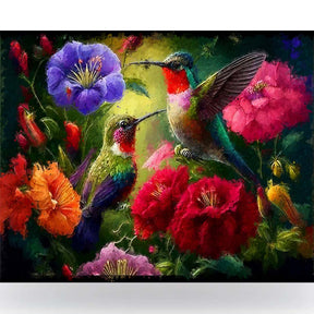 Paint By Numbers -Birds and flowers