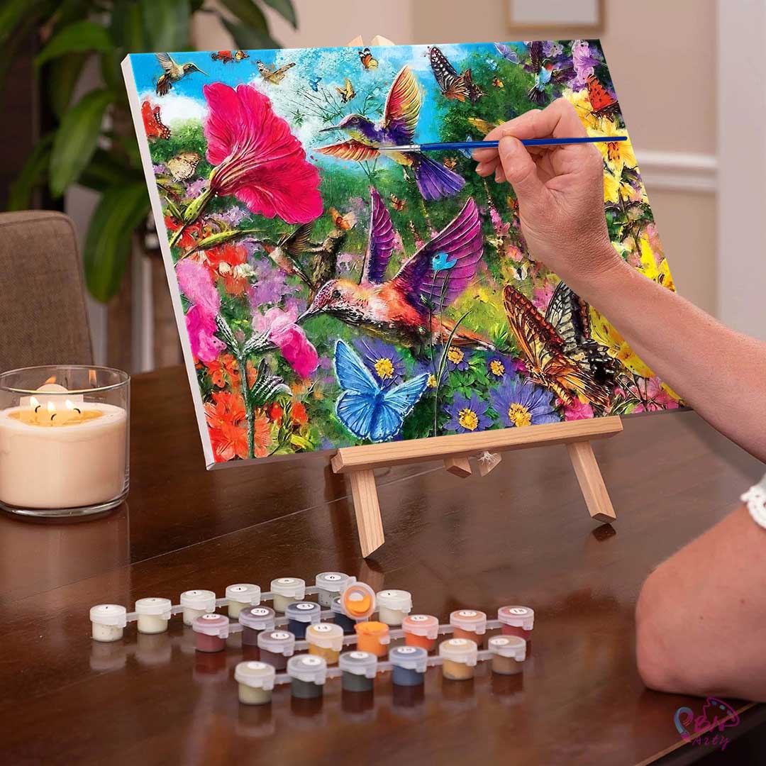 Paint By Numbers -Birds and Flowers