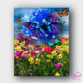 Paint By Numbers -Butterflies and flowers