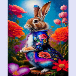 Paint By Numbers -Rabbit and Flower