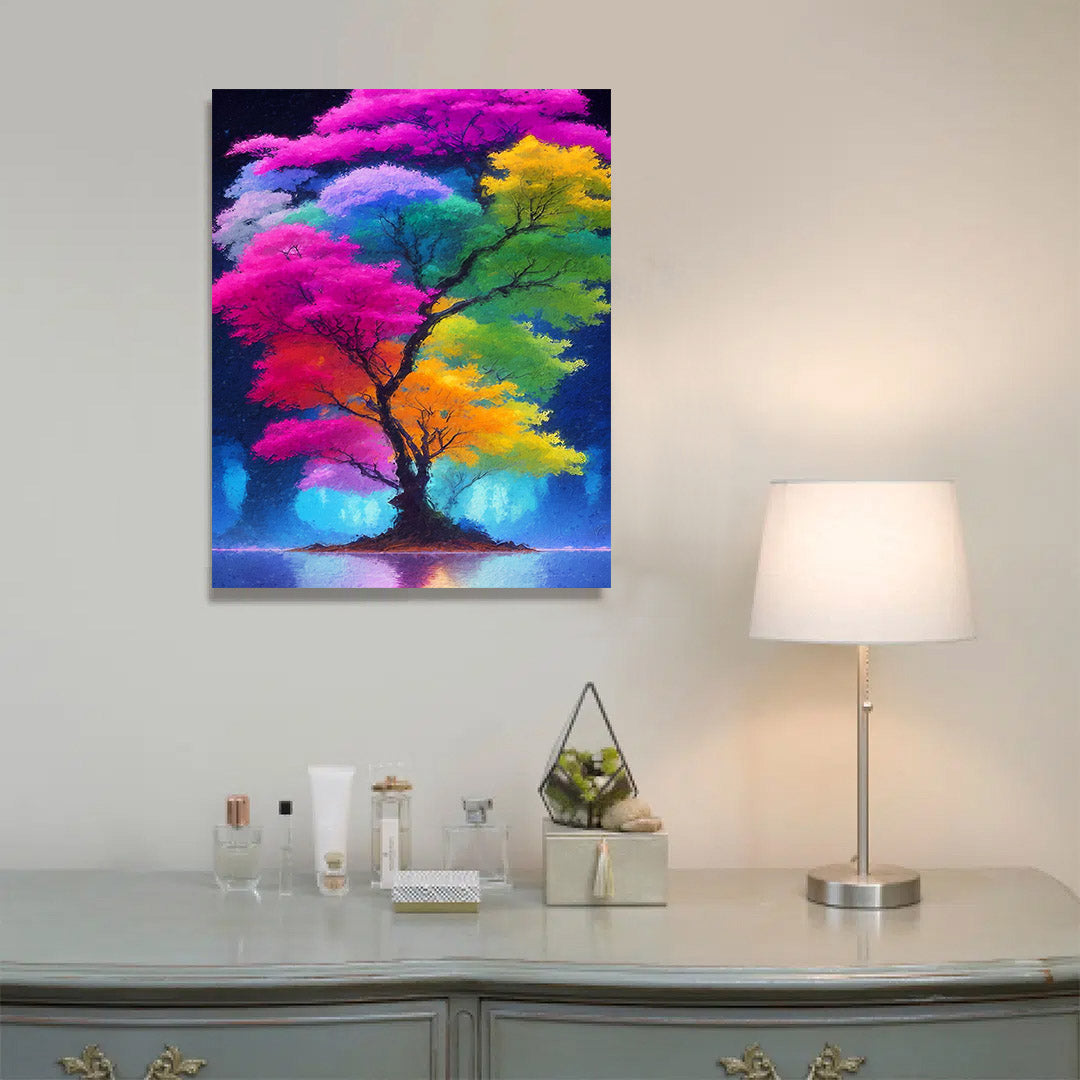 Paint By Numbers -Colorful Tree