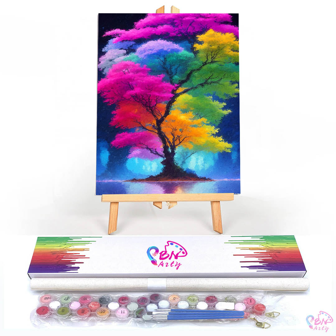 Paint By Numbers -Colorful Tree