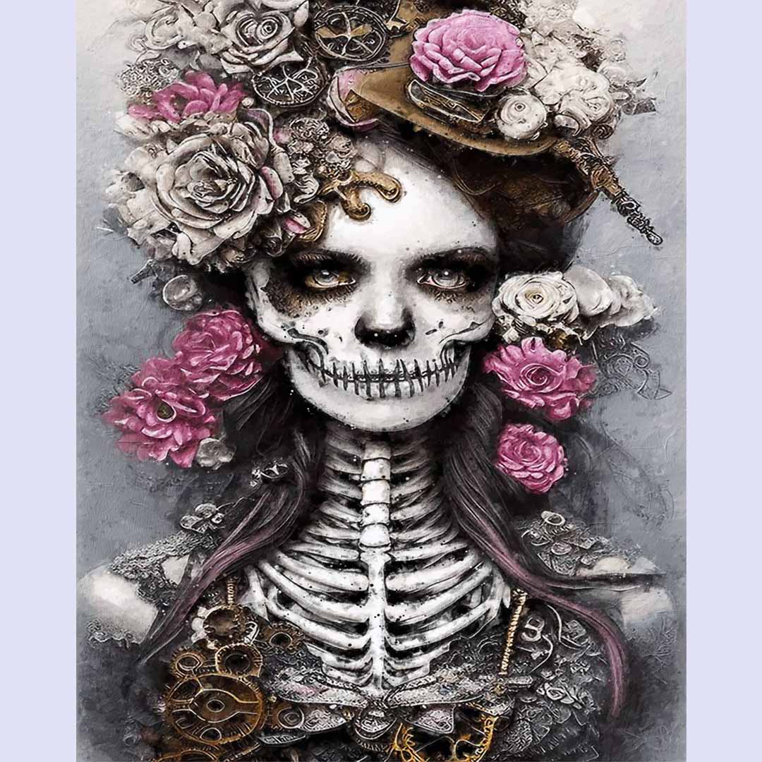 Paint By Numbers -Skeleton Girl