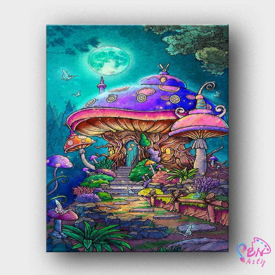 Paint By Numbers -Mushroom House