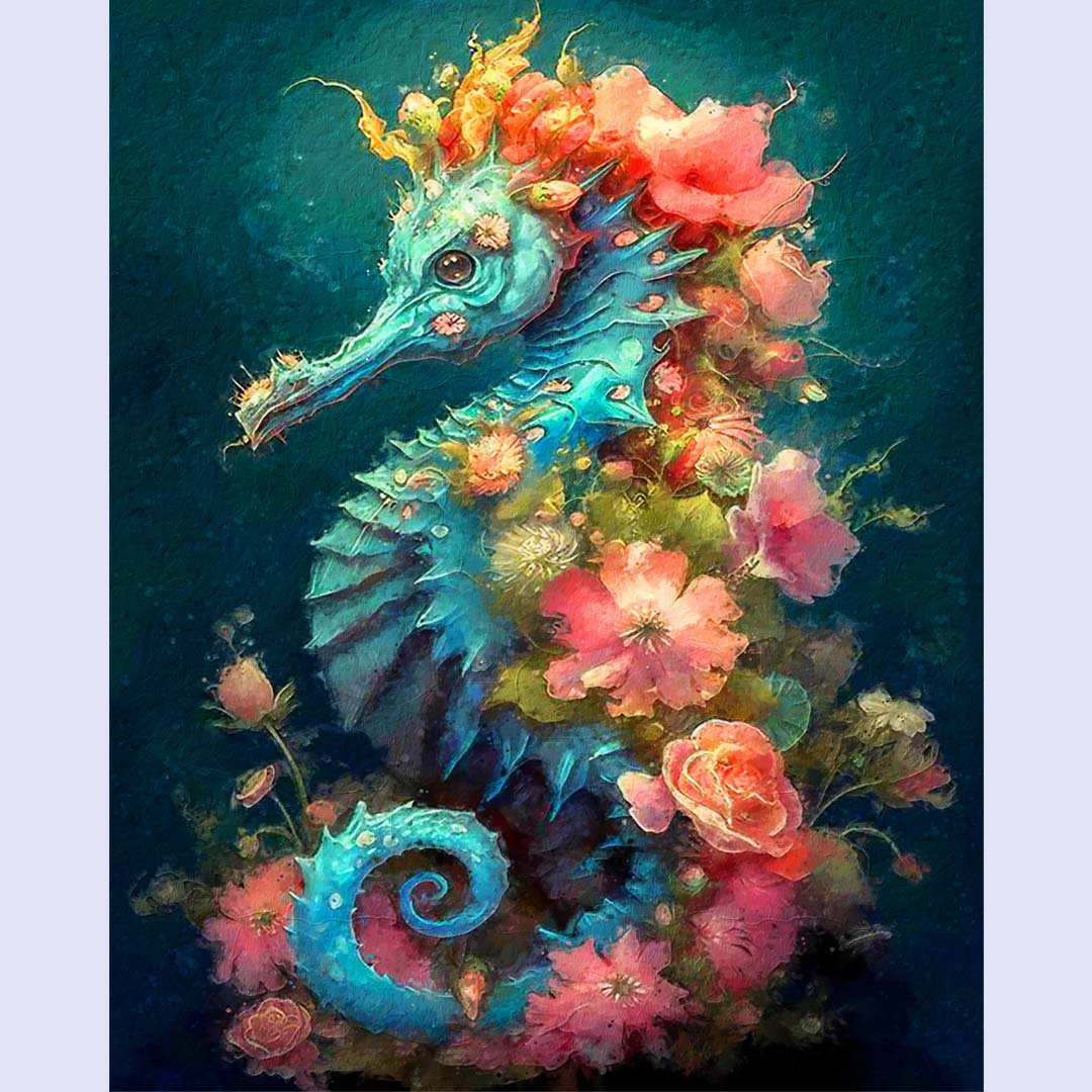 Paint By Numbers -Seahorse