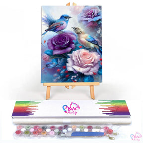 Paint By Numbers -Rose and Bird