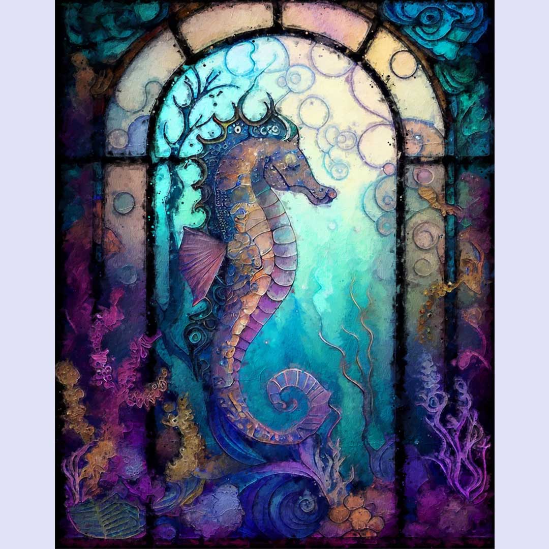 Paint By Numbers -Seahorse