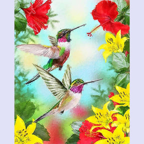 Paint By Numbers -Birds and flowers