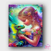 Paint By Numbers -Girl and Dragon