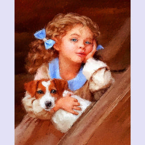 Paint By Numbers -Girl and Dog