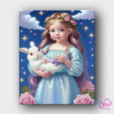 Paint By Numbers -Little girl and rabbit