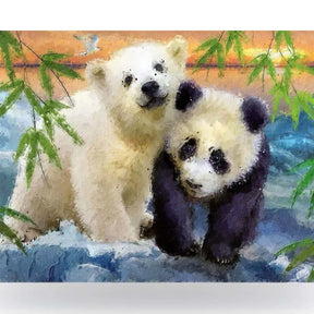 Paint By Numbers - Panda and Bear