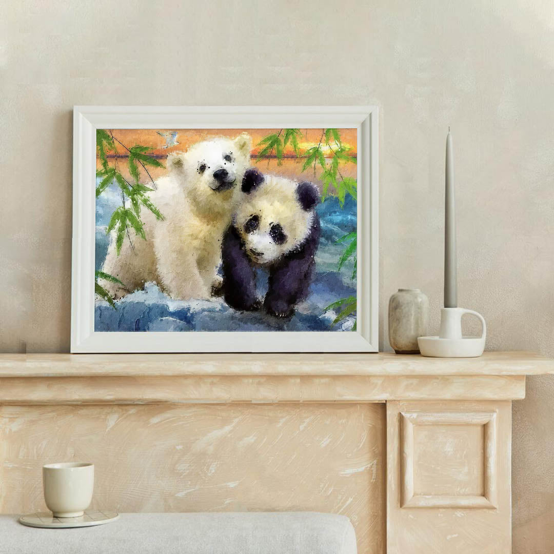 Paint By Numbers - Panda and Bear