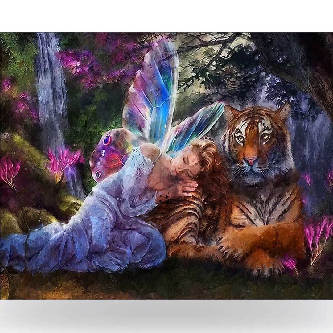 Paint By Numbers - Girl and Tiger