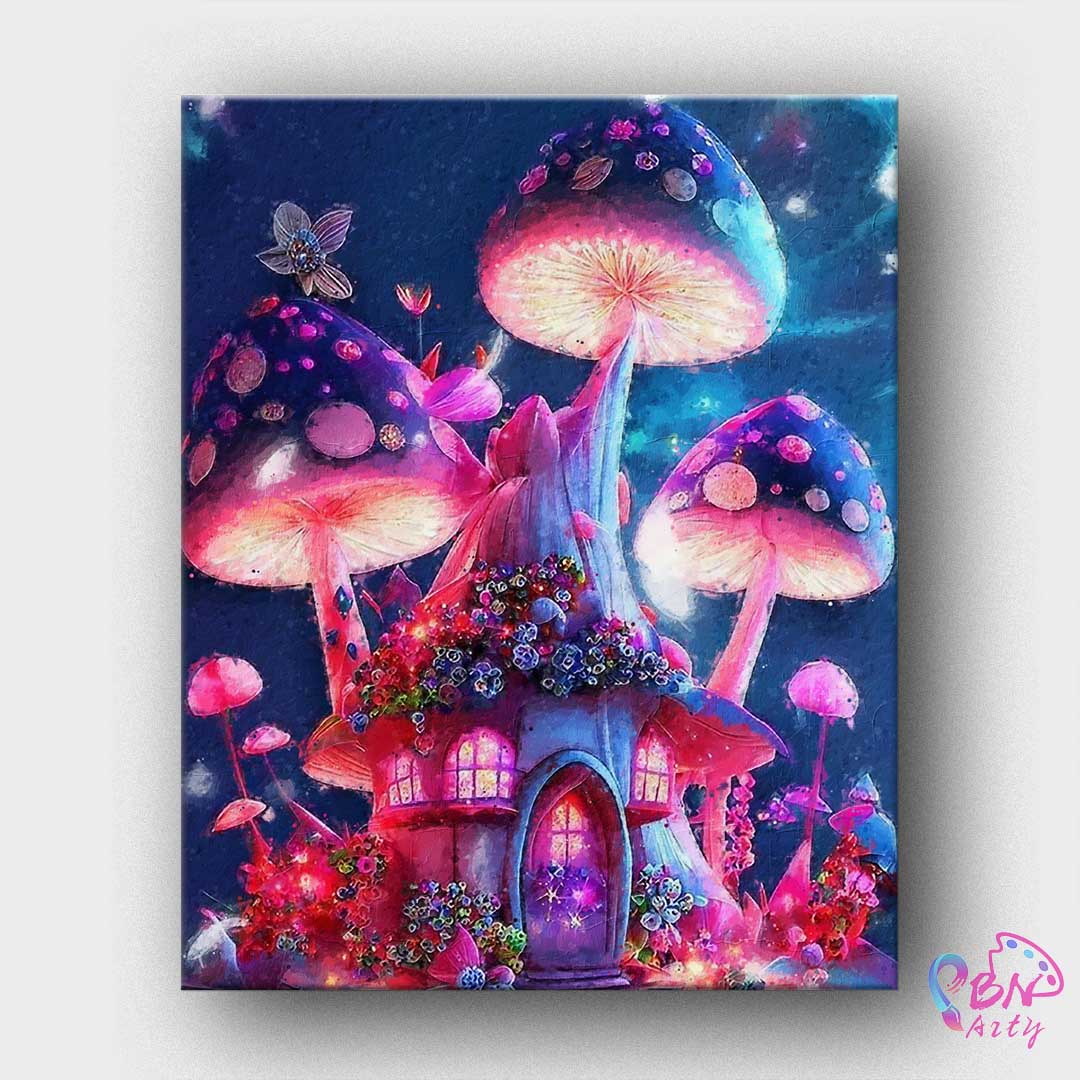 Paint By Numbers -Mushroom House