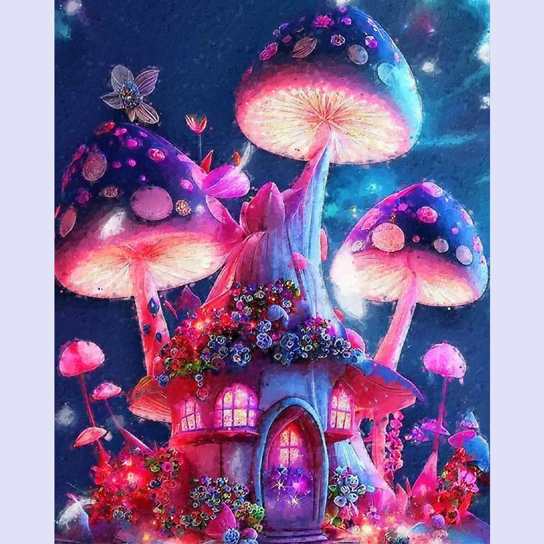 Paint By Numbers -Mushroom House